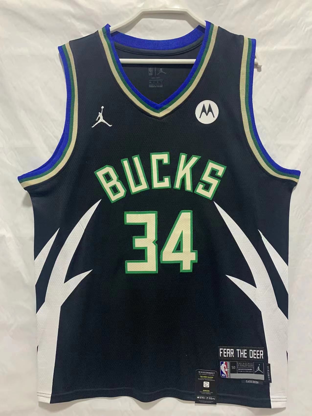 Men Milwaukee Bucks 34 Antetokounmpo Black Season 22-23 NBA Jersey